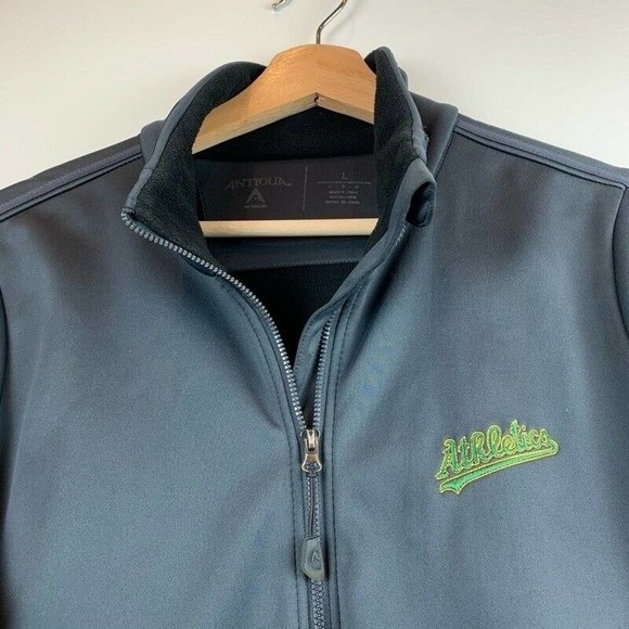 Antigua Athletics Oakland A's Men's Track Jacket Pockets L - Picture 4 of 10